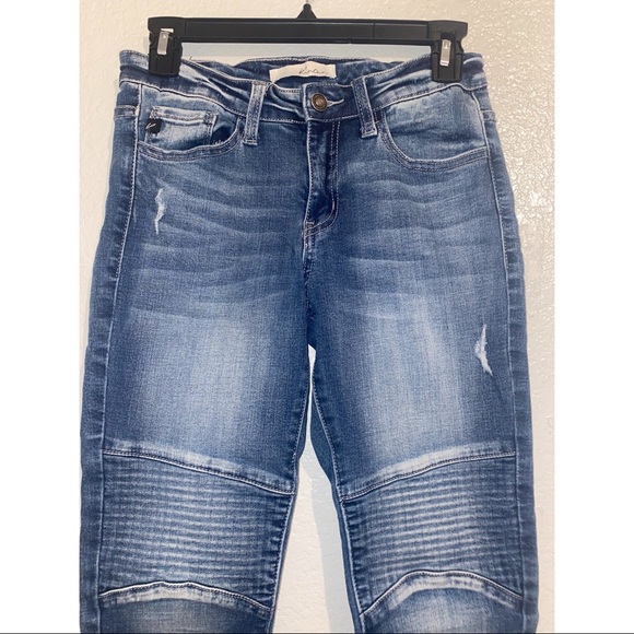 KanCan. Striped Moto Skinny Jeans - Picture 3 of 10